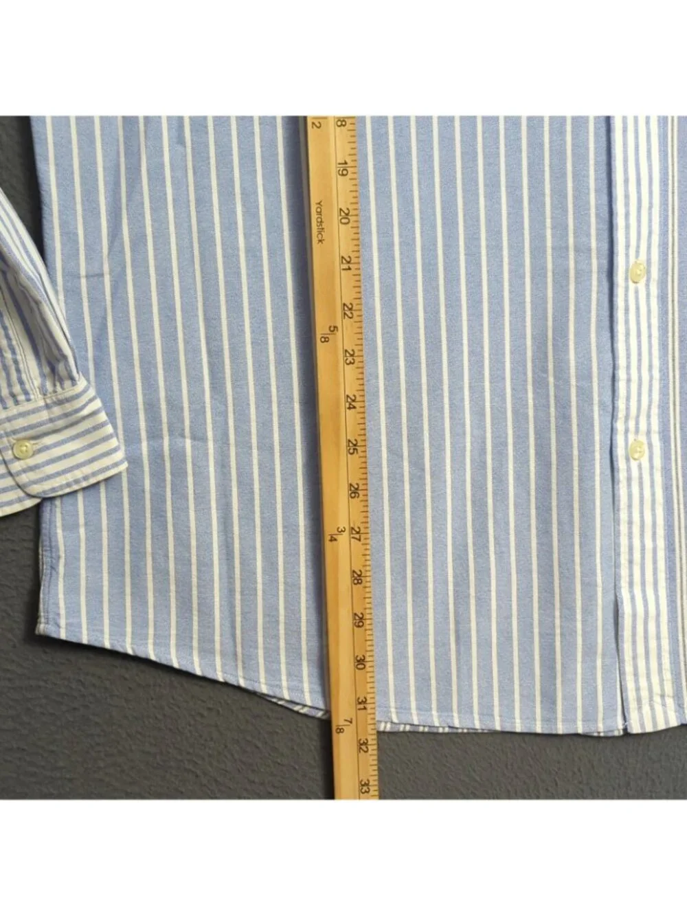 Polo Ralph Lauren Shirt Men's XXL Blue Classic Fit Striped Oxford Fun Shirt OCBD